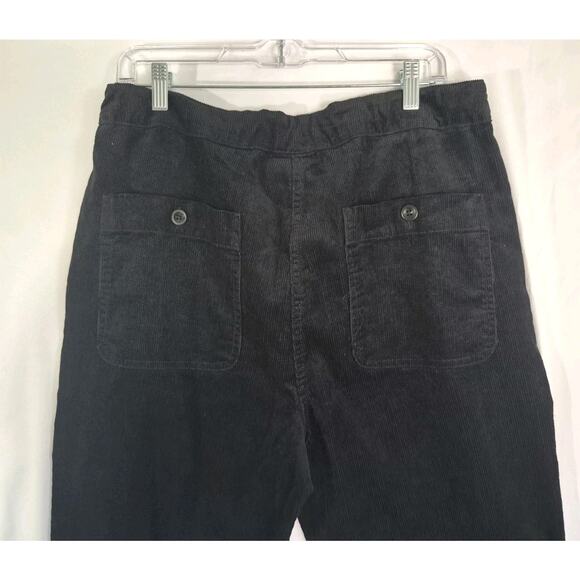 New w/Tag Poetry Women's Black Corduroy Hemp & Cotton Taper-Leg Trouser US 10 - Picture 7 of 9